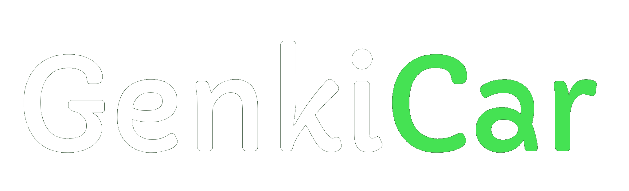 White GenkiCar Logo