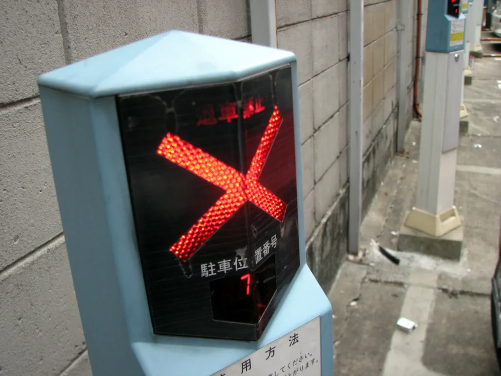 Coin car parking machine in japan