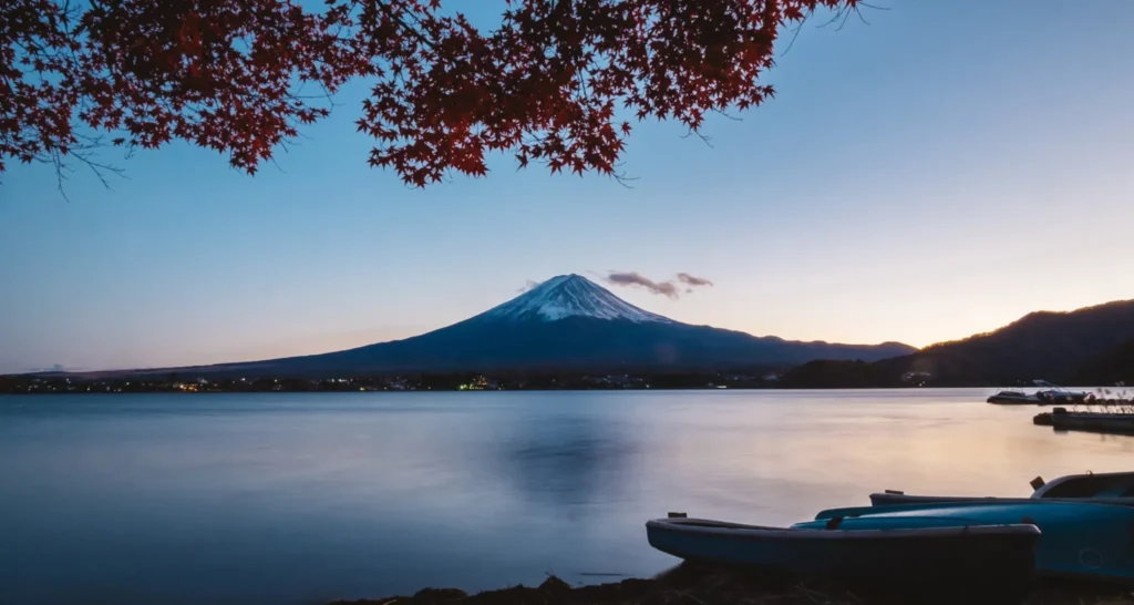 Mount Fuji while driving in Japan